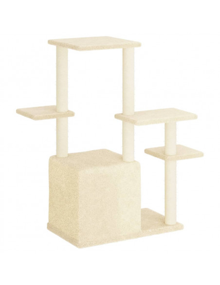 Albero per Gatti con Tiragraffi in Sisal Crema 97,5 cm