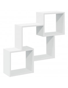 Mobile a Parete 78x18x71 cm Bianco in Legno Multistrato 2