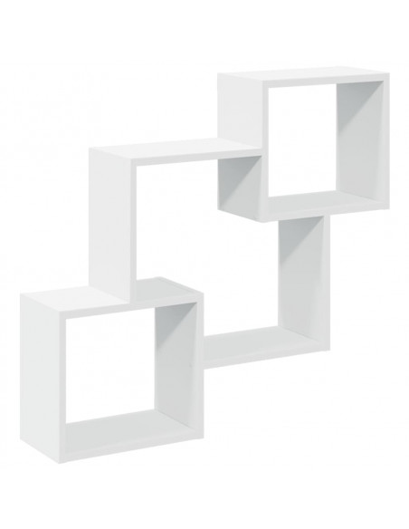 Mobile a Parete 78x18x71 cm Bianco in Legno Multistrato