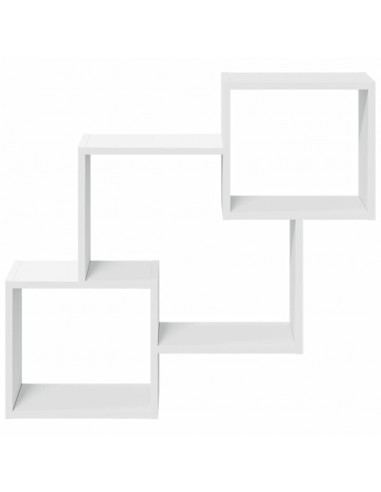 Mobile a Parete 78x18x71 cm Bianco in Legno Multistrato