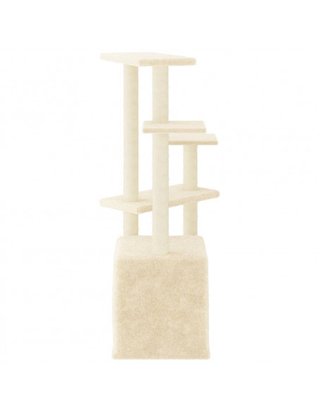 Albero per Gatti con Tiragraffi in Sisal Crema 107,5 cm