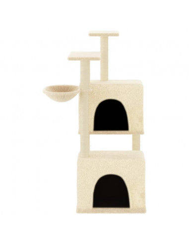 Albero per Gatti con Tiragraffi in Sisal Crema 122 cm