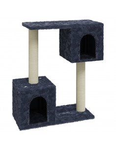 Albero per Gatti con Tiragraffi in Sisal Grigio Scuro 60 cm 2