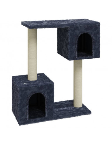 Albero per Gatti con Tiragraffi in Sisal Grigio Scuro 60 cm