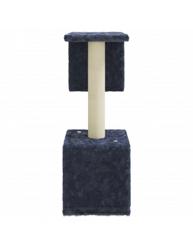 Albero per Gatti con Tiragraffi in Sisal Grigio Scuro 60 cm