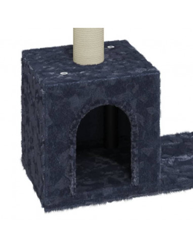 Albero per Gatti con Tiragraffi in Sisal Grigio Scuro 60 cm