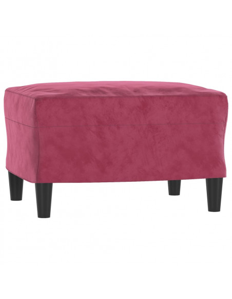 Set di Divani 3 pz Rosso Vino in Velluto