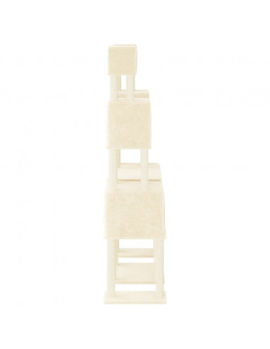 Albero per Gatti con Tiragraffi in Sisal Crema 199 cm