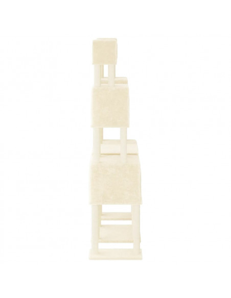 Albero per Gatti con Tiragraffi in Sisal Crema 199 cm