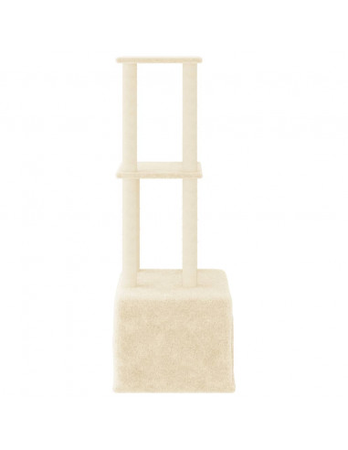 Albero per Gatti con Tiragraffi in Sisal Crema 133,5 cm