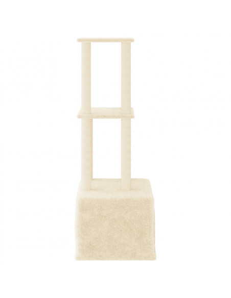Albero per Gatti con Tiragraffi in Sisal Crema 133,5 cm