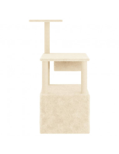 Albero per Gatti con Tiragraffi in Sisal Crema 109,5 cm
