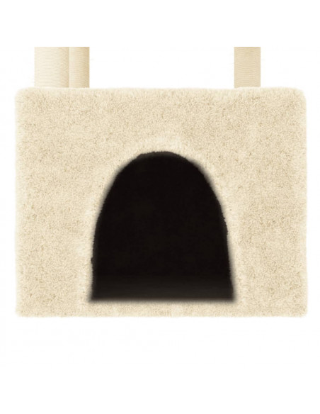 Albero per Gatti con Tiragraffi in Sisal Crema 109,5 cm