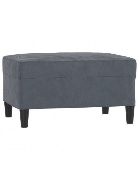 Set di Divani 3 pz con Cuscini Grigio Scuro in Velluto
