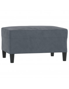 Set di Divani 3 pz con Cuscini Grigio Scuro in Velluto