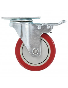 Ruote Girevoli con Doppio Freno 4 pz 100 mm