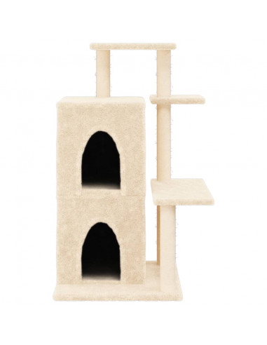 Albero per Gatti con Tiragraffi in Sisal Crema 97 cm