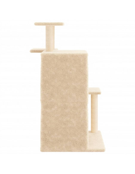 Albero per Gatti con Tiragraffi in Sisal Crema 97 cm