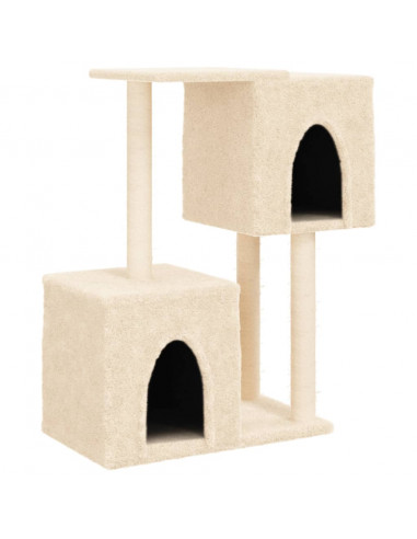 Albero per Gatti con Tiragraffi in Sisal Crema 86 cm