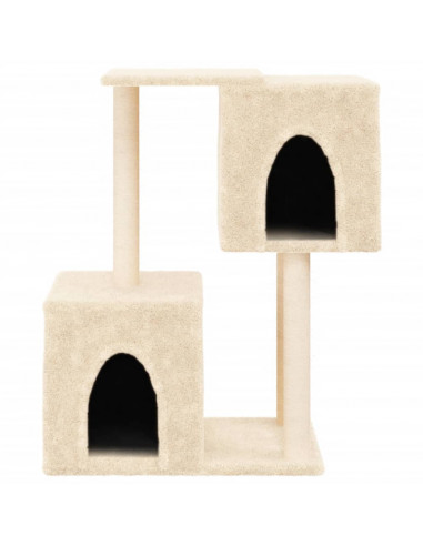 Albero per Gatti con Tiragraffi in Sisal Crema 86 cm