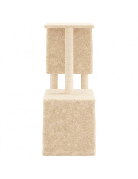 Albero per Gatti con Tiragraffi in Sisal Crema 86 cm