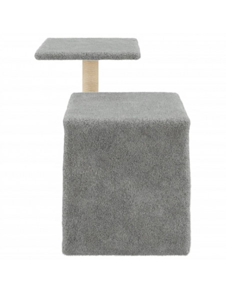 Albero per Gatti con Tiragraffi in Sisal Grigio Chiaro 50,5 cm