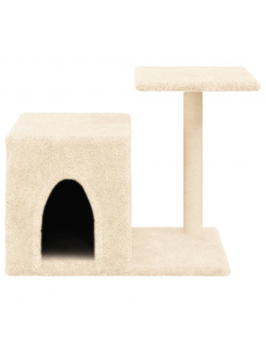 Albero per Gatti con Tiragraffi in Sisal Crema 50,5 cm