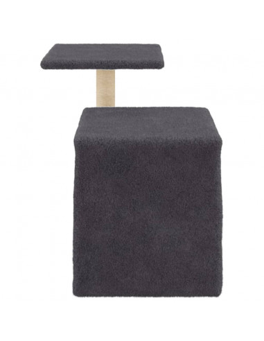 Albero per Gatti con Tiragraffi in Sisal Grigio Scuro 50,5 cm