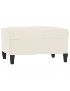 Set di Divani 3 pz con Cuscini Crema in Velluto