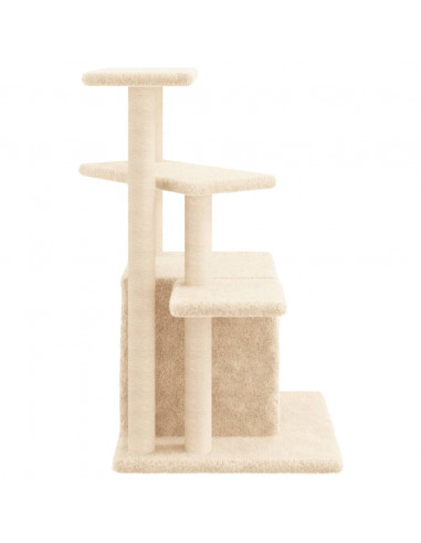 Albero per Gatti con Tiragraffi in Sisal Crema 83,5 cm
