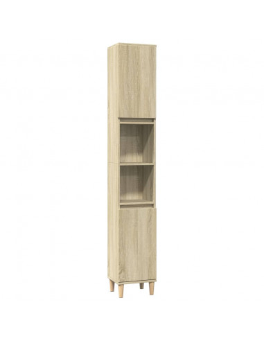 Set Mobili da Bagno 3 pz Rovere Sonoma in Legno Multistrato