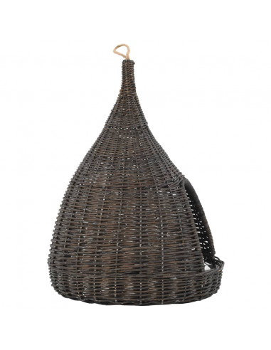 Cesta per Gatti Cuscino Grigio 40x60cm Teepee Salice Naturale