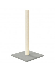 Palo Tiragraffi per Gatti Grigio Chiaro 35x35x70 cm 2