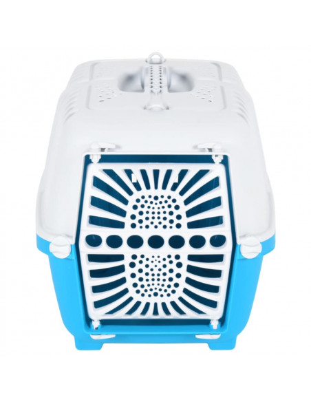 Trasportino per Animali Bianco e Blu 48x31,5x33cm Polipropilene