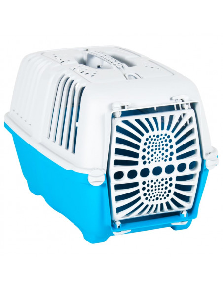 Trasportino per Animali Bianco e Blu 55x36x36cm Polipropilene