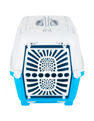 Trasportino per Animali Bianco e Blu 55x36x36cm Polipropilene