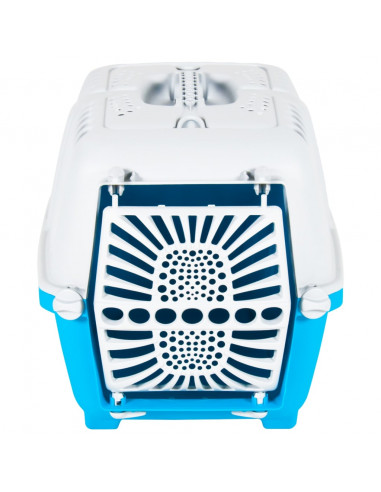 Trasportino per Animali Bianco e Blu 55x36x36cm Polipropilene