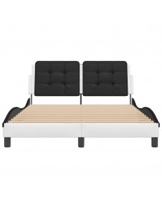 Giroletto con Luci LED Bianco e Nero 120x200 cm in Similpelle 2