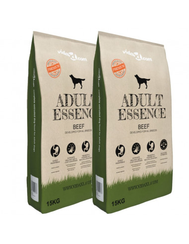 Cibo Secco per Cani Premium Adult Essence Beef 2 pz 30 kg