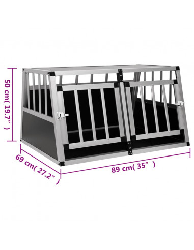 Trasportino per Cani con Doppia Porta 89x69x50 cm