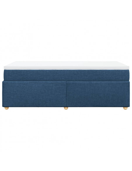 Giroletto a Molle con Materasso Blu 90x190 cm in Tessuto