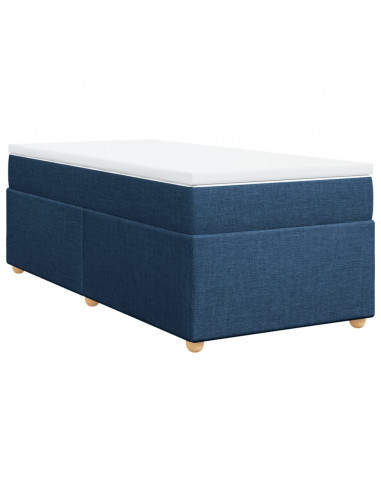 Giroletto a Molle con Materasso Blu 90x190 cm in Tessuto