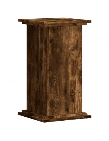 Supporto per Piante Rovere Fumo 33x33x60 cm Legno Multistrato