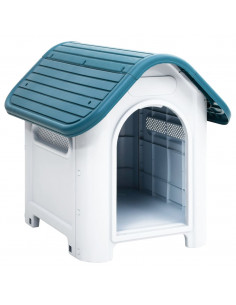 Casetta per Cani Blu 59x75x66 cm in Polipropilene 2