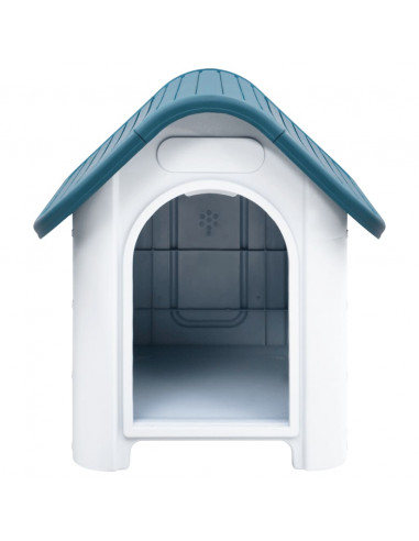 Casetta per Cani Blu 59x75x66 cm in Polipropilene