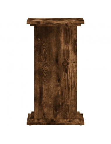 Supporto per Piante Rovere Fumo 33x33x60 cm Legno Multistrato