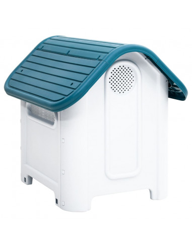 Casetta per Cani Blu 59x75x66 cm in Polipropilene