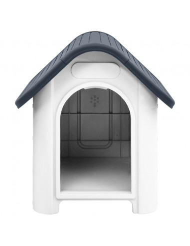 Casetta per Cani Grigia 59x75x66 cm in Polipropilene