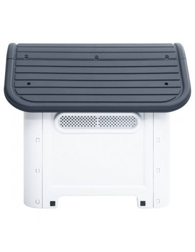 Casetta per Cani Grigia 59x75x66 cm in Polipropilene