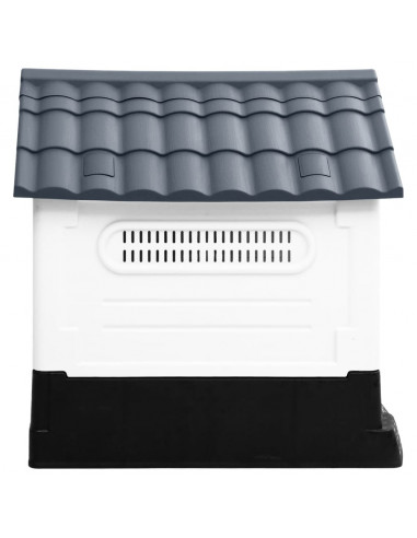 Casetta per Cani Grigia 57x68x66 cm in Polipropilene